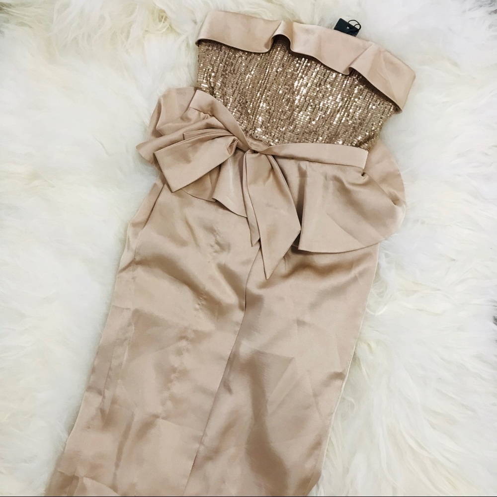 Isabel Garcia Strapless Peplum Midi Dress - Picture 4 of 8